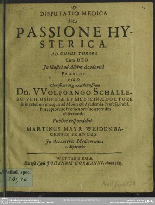 De passione hysterica
