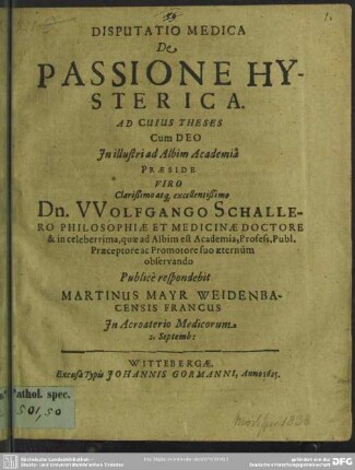 De passione hysterica