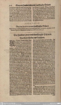 Der Hundert zwey und funfftzigste Discurs. Von Kleyderhocken und Täuschern.