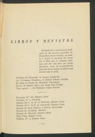 Libros y revistas