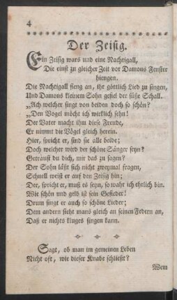 Der Zeisig