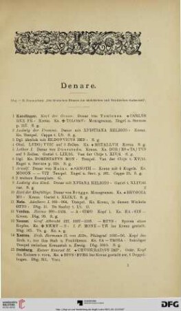 Denare (Nr. 1-139)