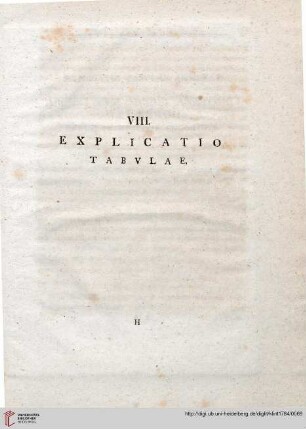 VIII: Explicatio tabulae