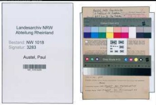 Entnazifizierung Paul Austel , geb. 05.10.1897 (Techniker)