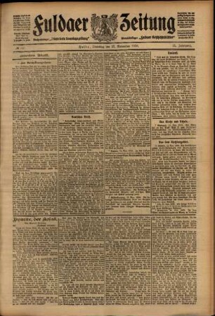 Zweite Ausgabe vom Dienstag, den 17. November 1908.