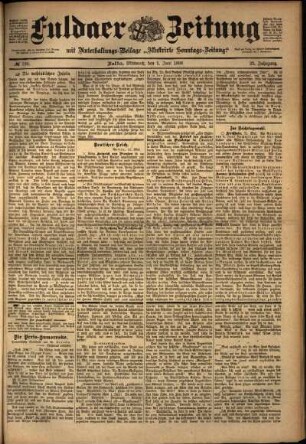 Ausgabe vom Mittwoch, den 01. Juni 1898.