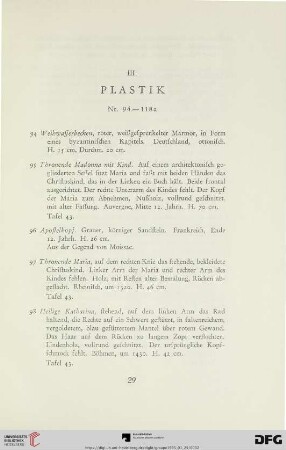Plastik (Nr. 94-118)