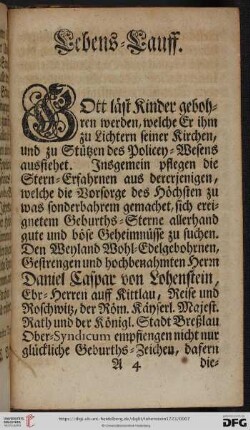 Lebens-Lauff