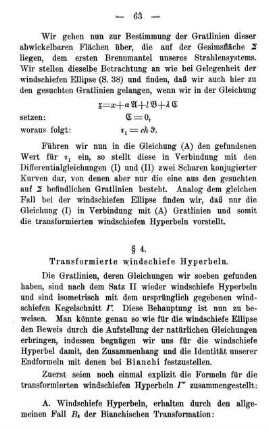 § 4. Transformierte windschiefe Hyperbeln.