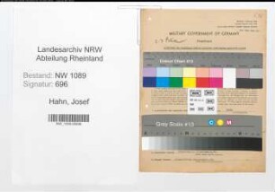 Entnazifizierung Josef Hahn , geb. 02.03.1891 (Polizist)