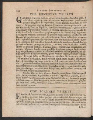 CXIII. Ernestus Veierus