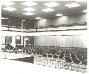 Stadtgymnasium: Aula im Neubau. Detmold. Aufnahmedatum unbekannt. Aus DT S 8 Nr.