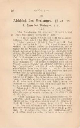 III. Abschluß des Vertrages