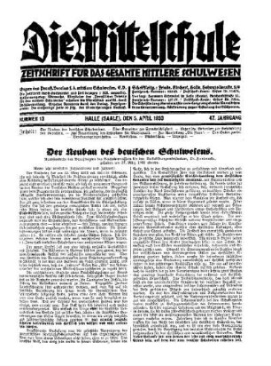 Der Neubau des deutschen Schulwesens