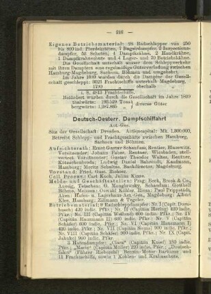 Deutsch-Oesterr. Dampfschiffahrt