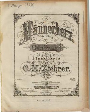 Männerherz : Polka-Mazurka ; für Pianoforte ; op. 54