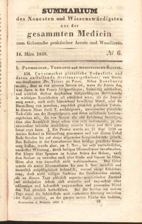 14. März 1838. No 6.