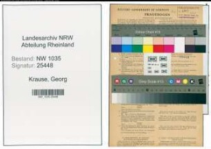 Entnazifizierung Georg Krause , geb. 14.07.1903 (Bergingenieur)