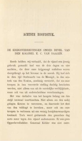 Achtste hoofdstuk. De krijgsverrigtingen onder bevel van den kolonel E. C. van Daalen