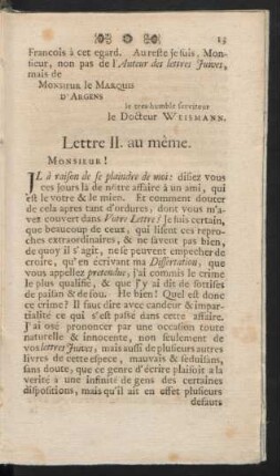 Lettre II. au même