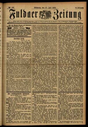 Ausgabe vom Mittwoch, den 27. Juli 1892.