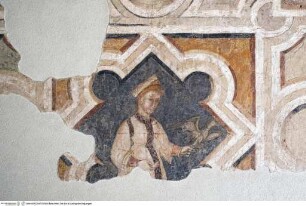 Weibliche Figur mit Vogel (Falke?)