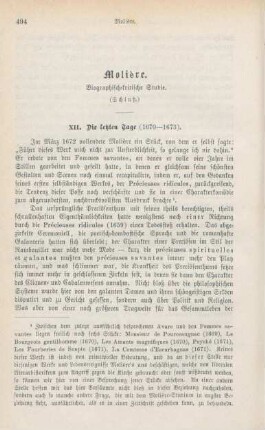 494-520 Molière : biographisch-kritische Studie : Schluß