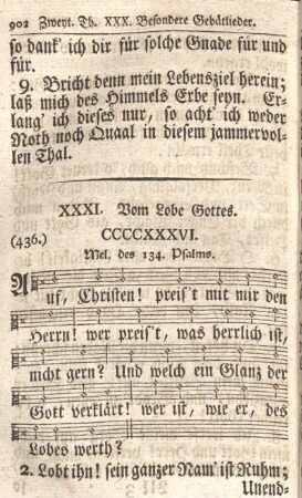 XXXI. Vom Lobe Gottes.