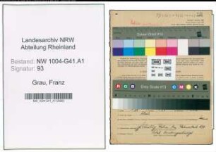 Entnazifizierung Franz Grau , geb. 08.01.1893 (Polizeibeamter)