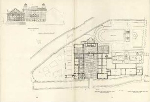Projekt für den Ausbau der Museumsinsel. 1 Hauptgeschoss und Ansicht nach dem Kupfergraben