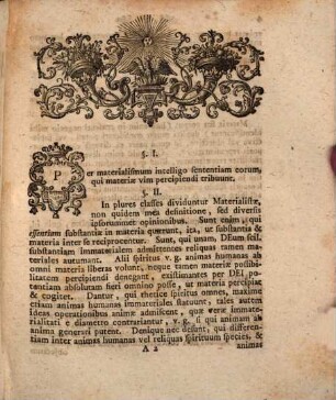 Dispvtatio Philosophica De Materialismo
