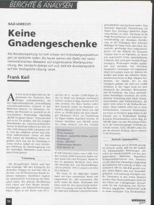 Nazi-Unrecht: Keine Gnadengeschenke