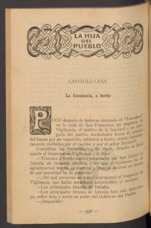 Capítulo LXXV - La Comisaria, a bordo