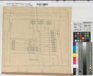 Münster (Münster) Bebauung Ulrichstraße Lageplan (1930) 1 : 500 33 x 39 Zeichnung Westfälische Heimstätte Wohnungsgesellschaft Münsterland