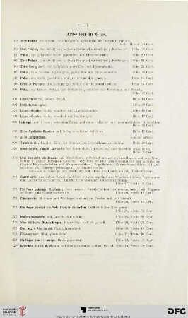 Arbeiten in Glas (Nr. 192-220)