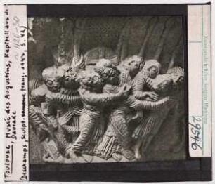 Toulouse: Augustinermuseum, Kapitell aus Daurade, Gefangennahme Christi