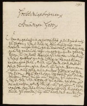 Brief von Johann Conrad Holzhey an Johann Friedrich von Uffenbach. Ulm, 30.1.1727