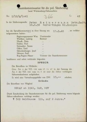 Reinermann, Peter