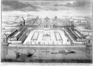 Schloss Monbijou in Berlin (aus Theatrum Europaeum, Bd. XVI)