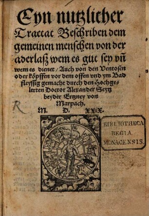 Eyn nutzlicher Tractat von der aderlaß