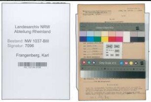 Entnazifizierung Karl Frangenberg , geb. 03.08.1899 (Werkmeister)