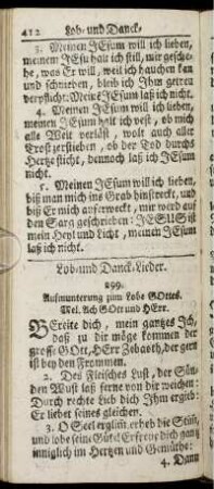 Lob- und Danck-Lieder. - Abend-Lieder.