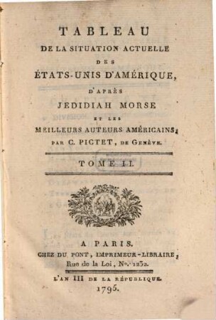 Tableau De La Situation Actuelle Des États-Unis D'Amérique, 2