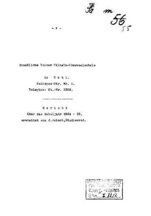 1934/35: Bericht über das Schuljahr ... - 1934/35