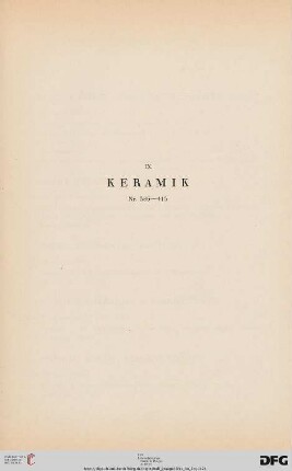 IX. Keramik (Nr. 386-413)