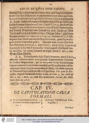 CAP. IV. DE CAPITULATIONIS CAUSA FORMALI.