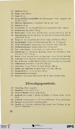 Schmuckgegenstände (Nr. 618-642)
