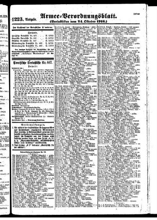 1223.Ausgabe. Dienstag, 24. Oktober 1916