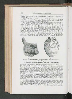 a. Henkelbruchstück einer rheinischen Reliefbandamphore aus Hollingstedt. b. Rheinische Reliefbandamphore aus Neuß (Rheinprovinz)