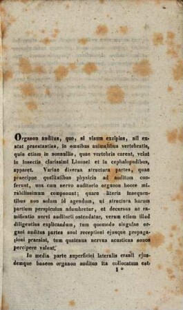 Tractatus anat.-physiol. de organi auditus structura et functione : Diss. inaug. med.